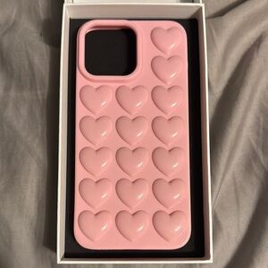 Pink Heart Pattern Phone Case